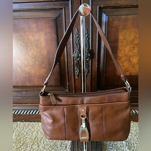 Etienne Aigner Brown Leather Shoulder Bag